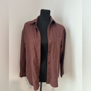 Abercrombie & Fitch Brown Linen Shirt